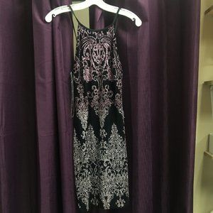 Pink and Black Glitter Dress